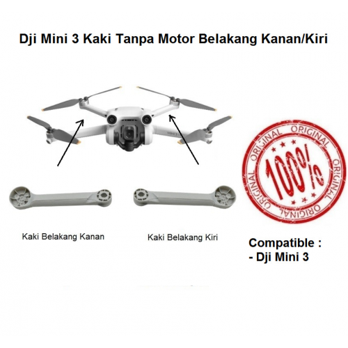 Dji Mini 3 Kaki Belakang (Tanpa motor) - Dji Mini 3 Rear Arm Shell